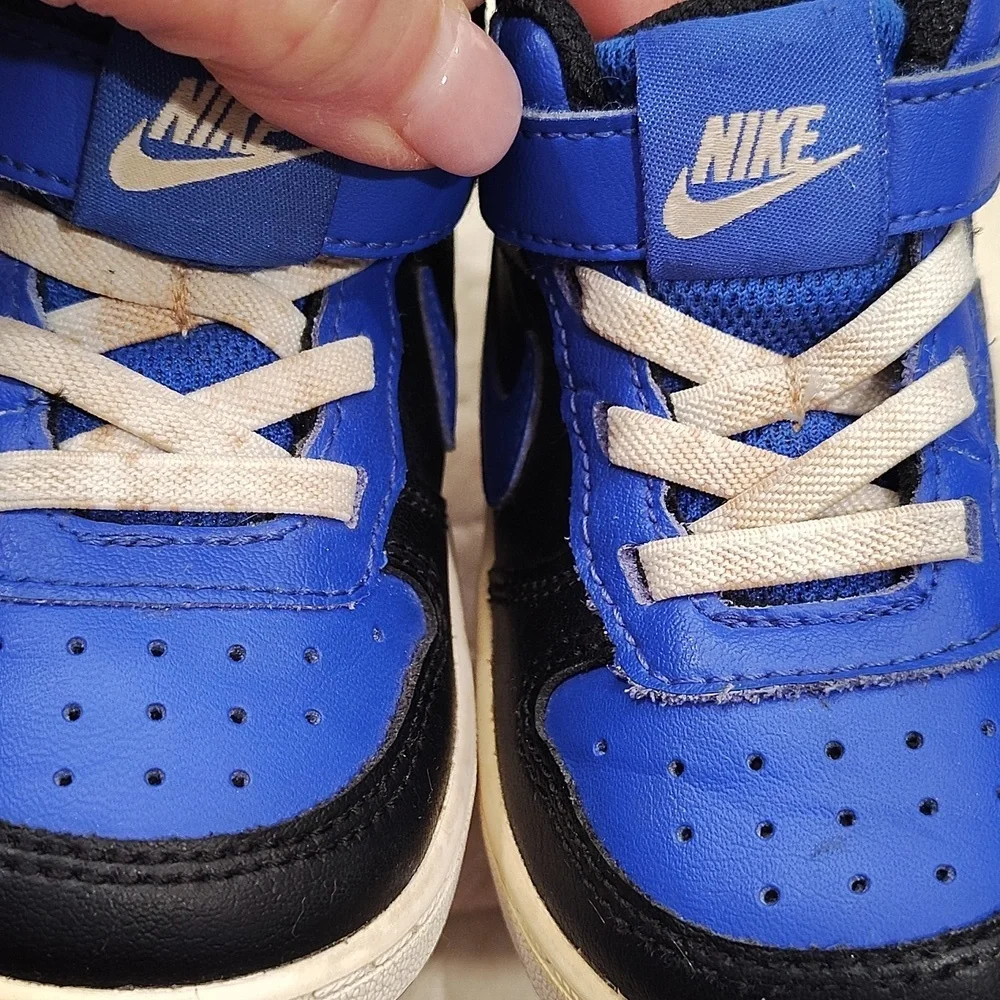 Nike Court Borough Mid 2 Td Trainers Black Game Royal Sz 5C DM8874-001